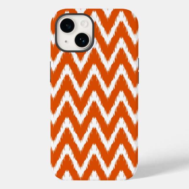 Persimmon Asian Moods Ikat Chevrons (Baksida)