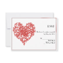 Persimmon Butterfly Heart Responcard