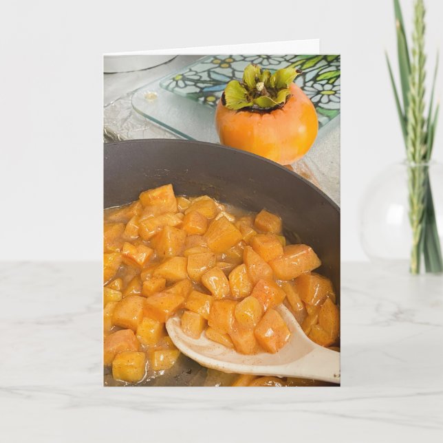 Persimmon Compote Tack Kort (Framsida)