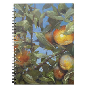 Persimmon Fruit Träd Bevalt Original Artwork Anteckningsbok