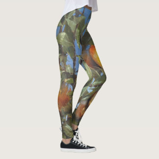 Persimmon Fruit Träd Bevalt Original Artwork Leggings