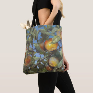 Persimmon Fruit Träd Bevalt Original Artwork Tygkasse