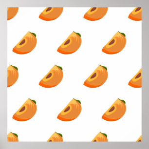 Persimmon mönster isolerat på vit bakgrund. poster