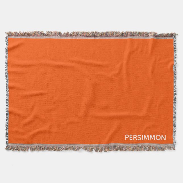 Persimmon red färg namn filt (Framsidan)