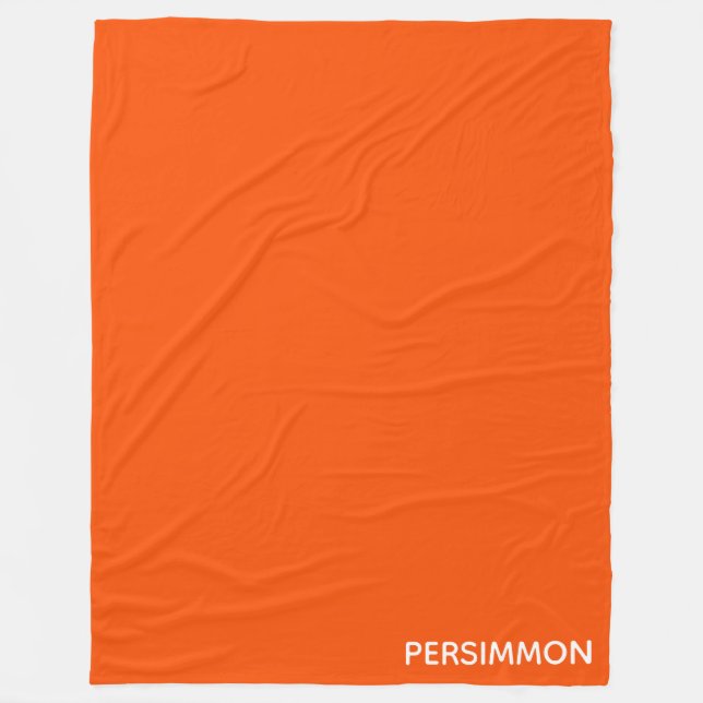 Persimmon red färg namn fleecefilt (Framsidan)