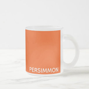 Persimmon red färg namn frostad glasmugg