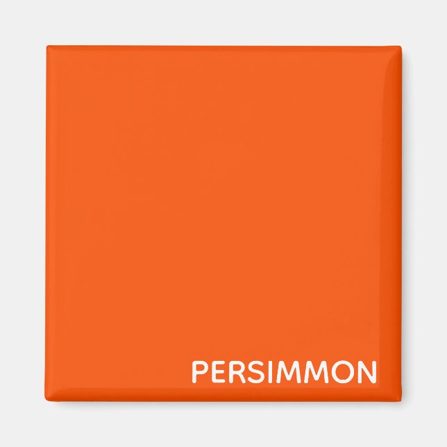 Persimmon red färg namn magnet (Framsidan)