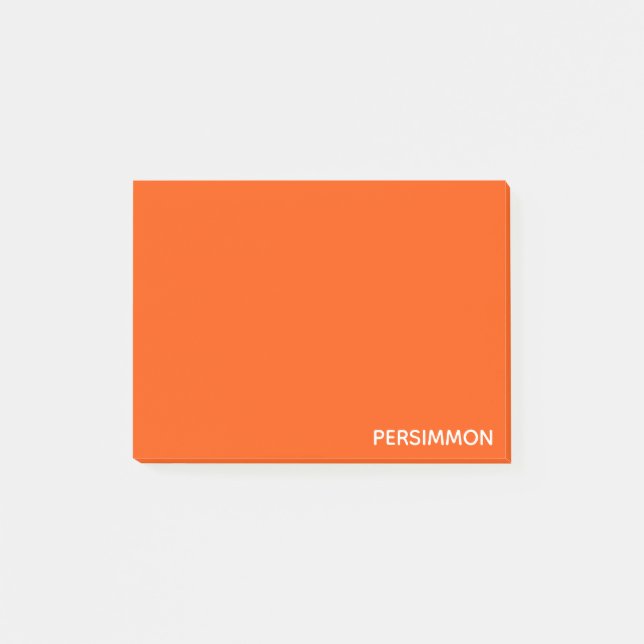 Persimmon red färg namn post-it block (Framsida)