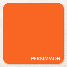 Persimmon red färg namn underlägg papper kvadrat