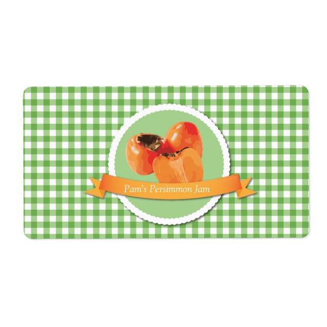 Persimmon Sylt Canning Label Fraktsedel (Framsidan)