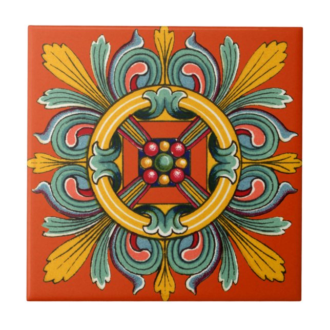 Persimon Victorian Tile Design Kakelplatta (Framsidan)