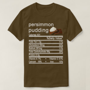 Persimpudding Nutrition Facts-etikett T Shirt