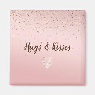 PersiRosa Guld Glitz Konfetti Gnistra Heart Magnet