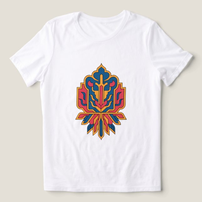 Persisk blomstermöbeldesign T-Shirt (Design Framsida)