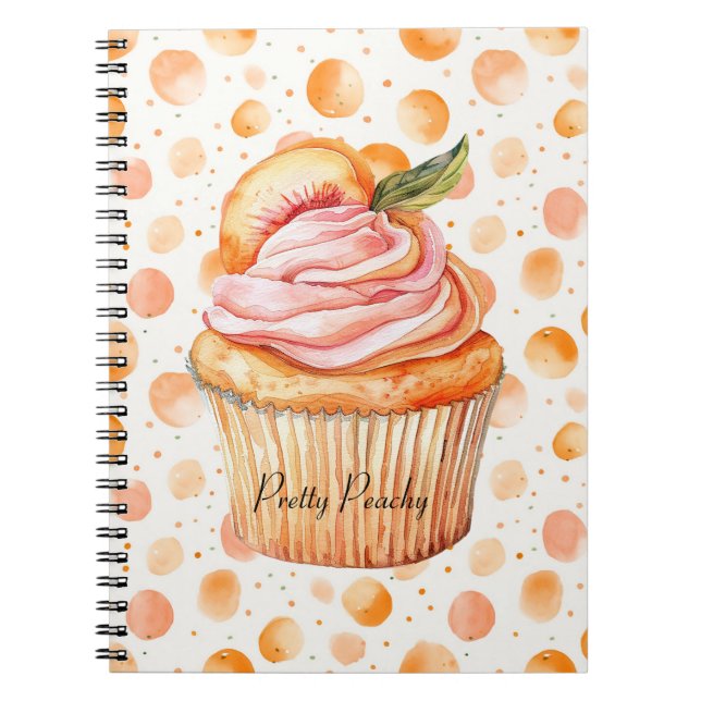 Persisk Cupcake Whimsical Prickar Anteckningsbok (Framsidan)