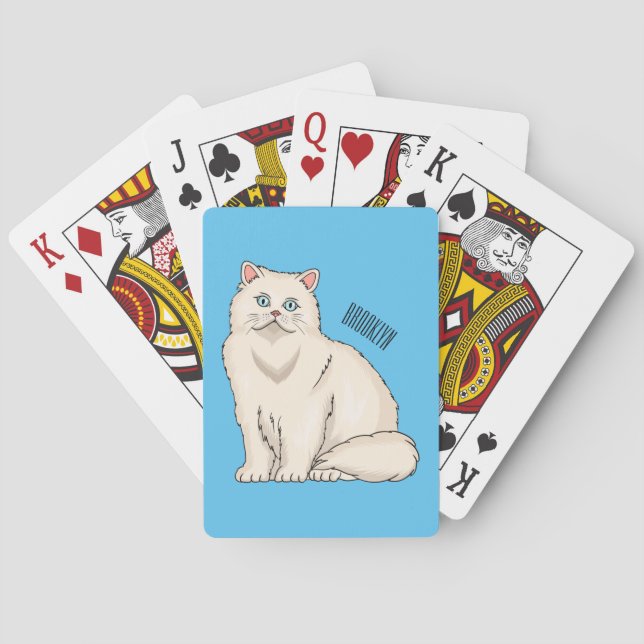 Persisk illustration av kattens tecknad casinokort (Baksidan)