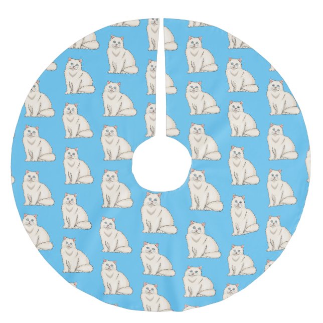 Persisk illustration av kattens tecknad julgransmatta borstad polyester (Framsidan)