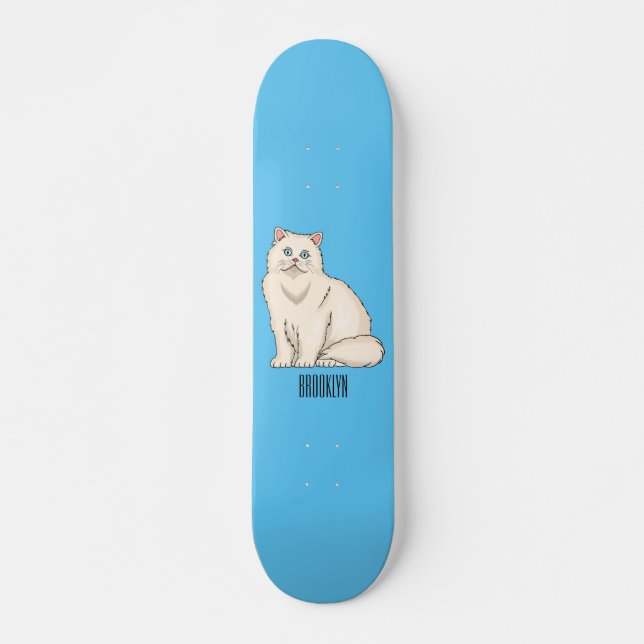 Persisk illustration av kattens tecknad mini skateboard bräda 18,5 cm (Framsida)