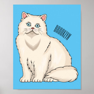 Persisk illustration av kattens tecknad poster