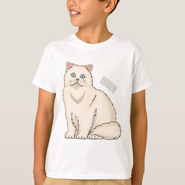 Persisk illustration av kattens tecknad t shirt (Framsida)