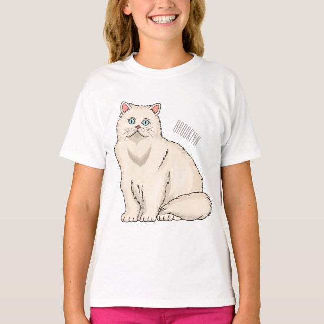 Persisk illustration av kattens tecknad t shirt (Framsida)