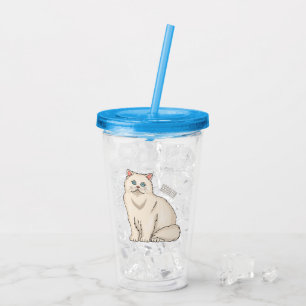 Persisk illustration av kattens tecknad take away mugg