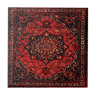 Persisk karpettutseende i ro färgade fält kakelplatta