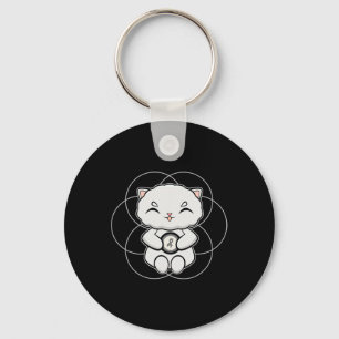 Persisk Katt Anime Kattunge Dyslexiamedvetenhet Nyckelring