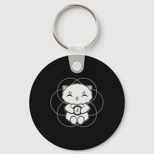 Persisk Katt Anime Kattunge Dyslexiamedvetenhet  Nyckelring (Framsida)