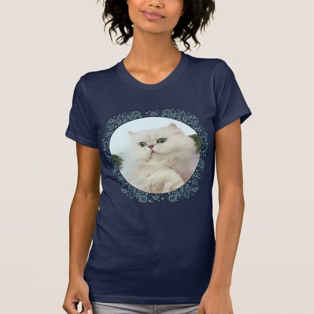 Persisk katt med Jade Ögon T Shirt (Framsida)