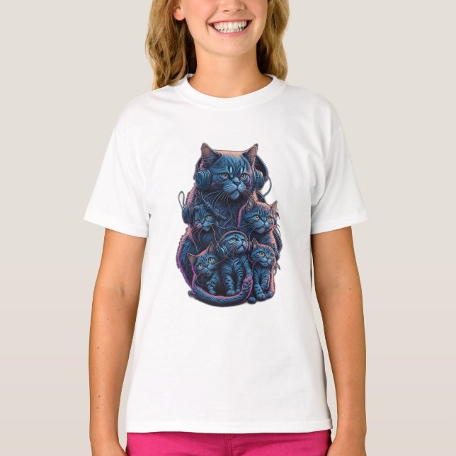 Persisk katt med Kitten uppspelning med TNT T Shirt (Framsida)
