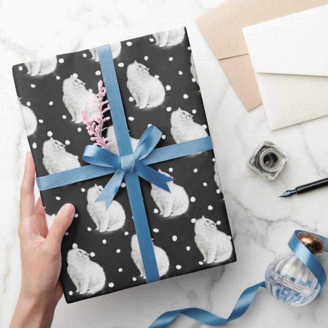 Persisk katt på punkter presentpapper (Gifting)