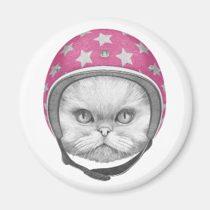 Persisk kattmotorcykelförare magnet