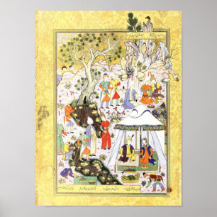 Persisk miniatyr: Khusraw Parviz & Shirin Poster