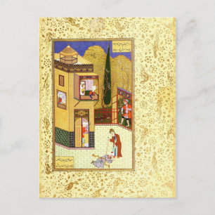 Persisk miniatyr: Muriden kysser Pir'sens fot Vykort