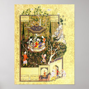 Persisk miniatyr: Tjuv i fruktträdgården Poster
