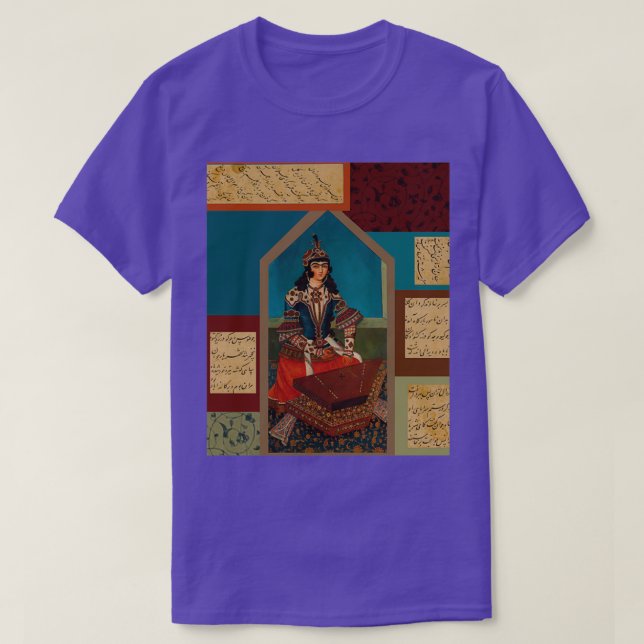 Persisk musiker och calligrafi Zipping Hoodie T Shirt (Design framsida)