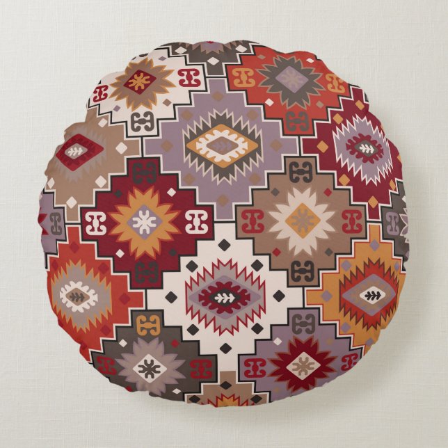 Persisk originaldesign, stambaserad struktur. Ea Rund Kudde (Framsidan)