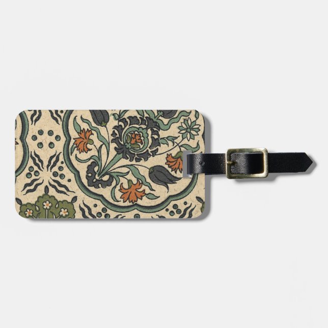 Persisk plattdesign för dekorativ Blommigt Bagagebricka (Horisontell Framsida)