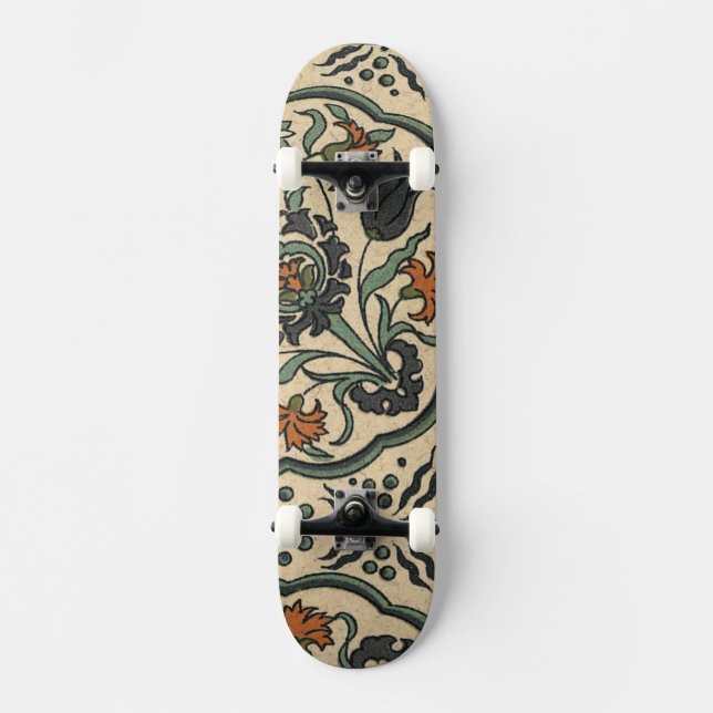 Persisk plattdesign för dekorativ Blommigt Skateboard Bräda 20,5 Cm (Framsida)