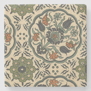 Persisk plattdesign för dekorativ Blommigt Stenunderlägg