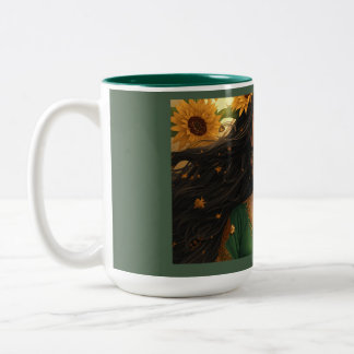 Persisk solrosdam kopp | Elegant blomsterkonst