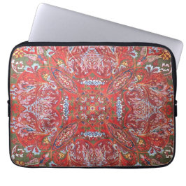 Persisk textil Jewel Tone tygfoto Laptop Fodral