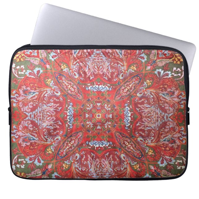 Persisk textil Jewel Tone tygfoto  Laptop Fodral (Framsidan)