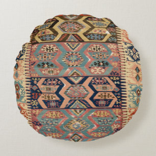 Persisk Turkisk Kilim Matta Runtgavlik Kilim Antik Rund Kudde