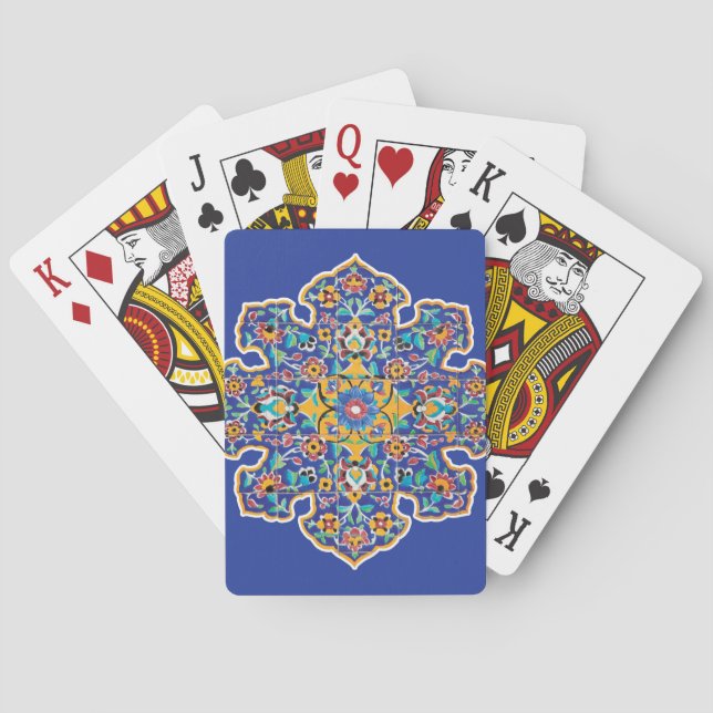 Persisk turkos casinokort (Baksidan)