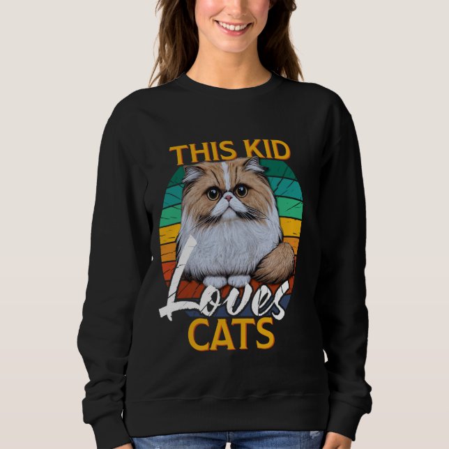 Persiska katter DENNA KID KÄRLEK CATS Persian Cat  T Shirt (Framsida)