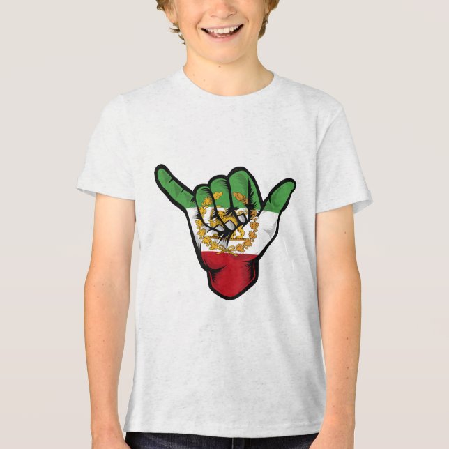 Persiska Lejonet Shaka Hand T Shirt (Framsida)