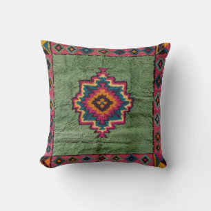 Persiska och turkiska Grönten Kilim Matta Pillows: Kudde