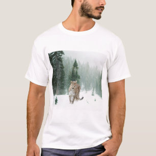 Persiska Snö Leopard i Snö T Shirt